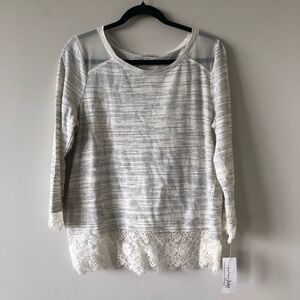 Nwt-maison Jules Lace/Sheer Lightweight Top